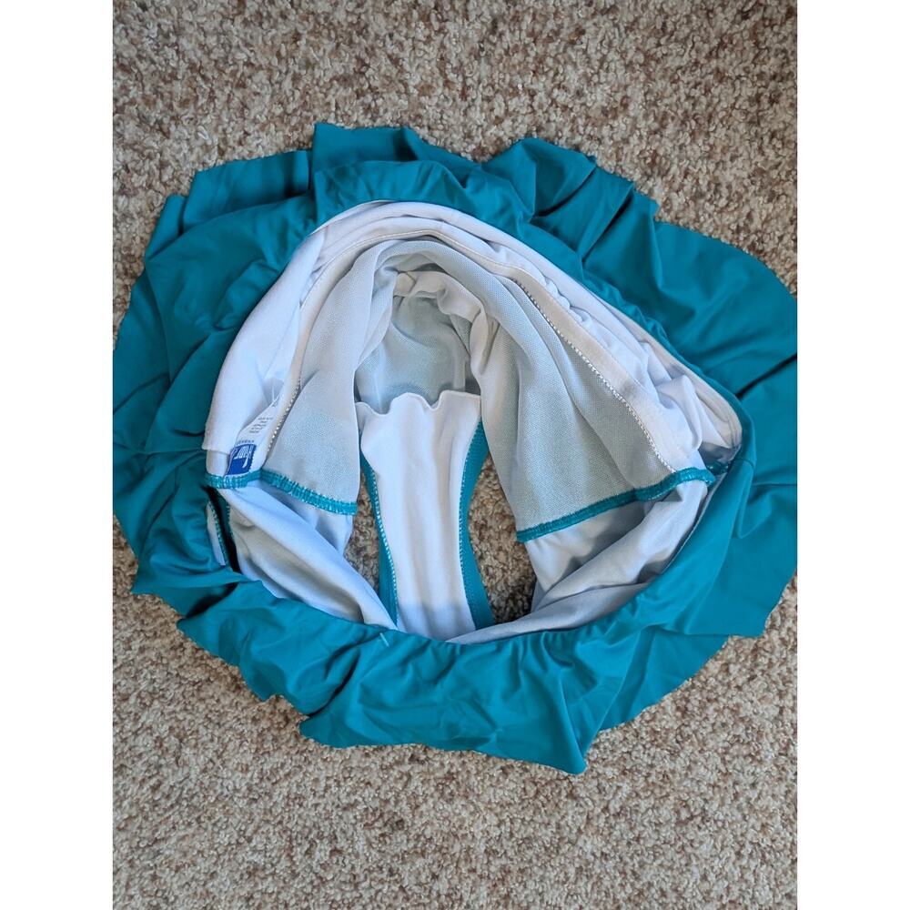 HILOR Women's Swim suit, size 10, one Shoulder, Ruffle; Structured boddice - Picture 8 of 8